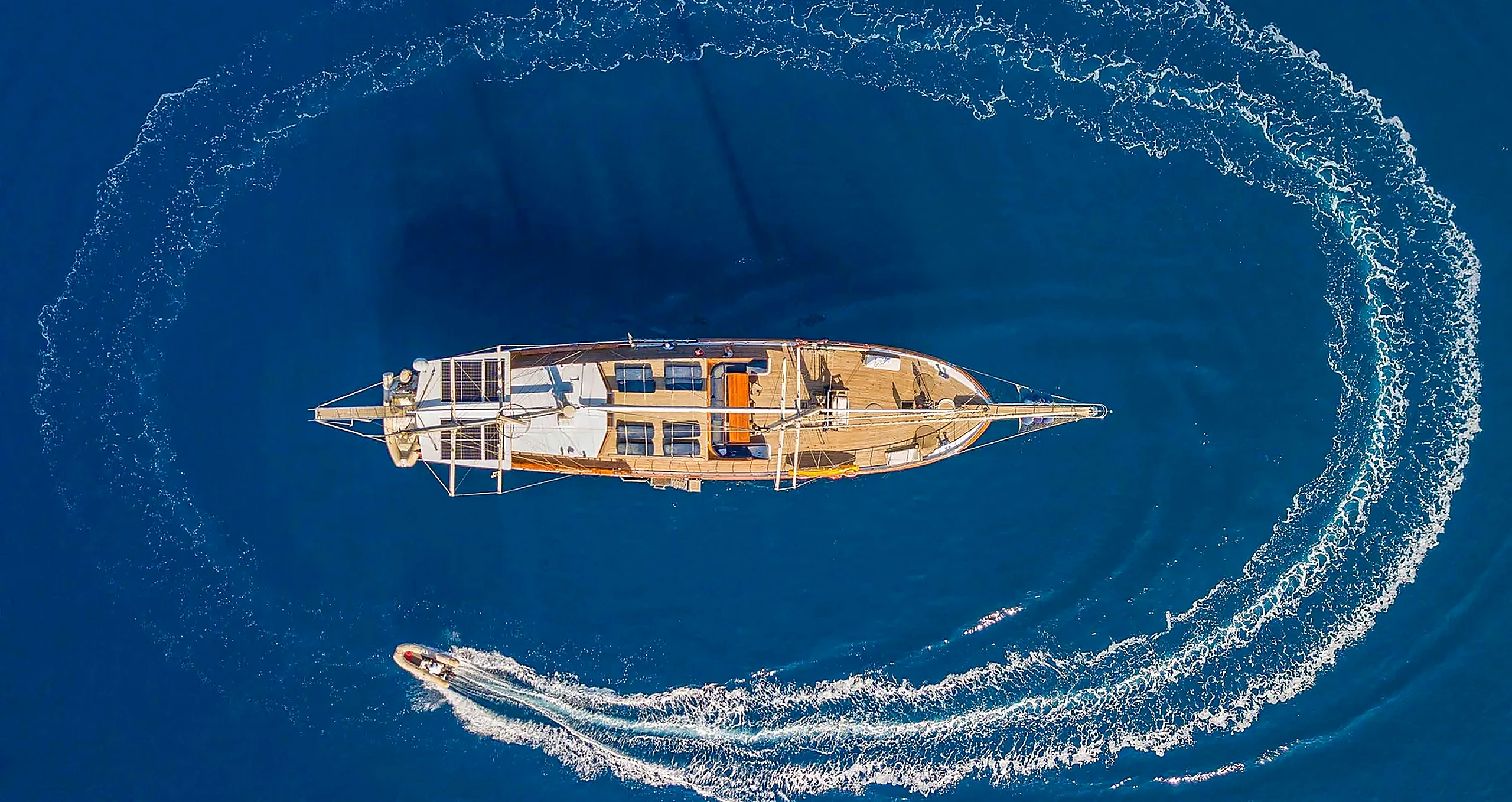 Let's Dance 34m Luxury Gulet Charter Aerial Cruising in Bodrum Turquoise Bays in Bodrum